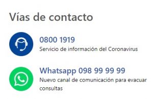 Vías de Contacto del MSP